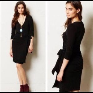 {Vanessa Virginia} Black Body Con Wrap Dress